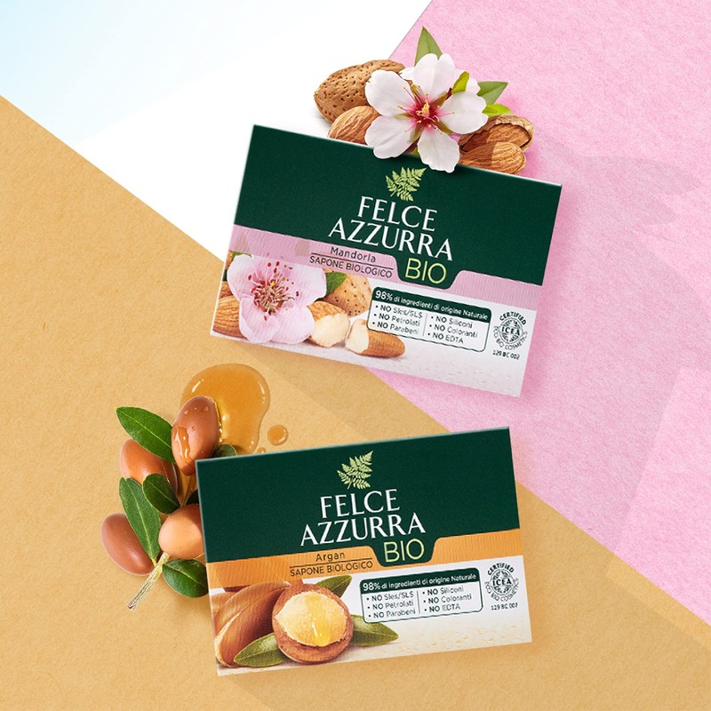 Felce Azzurra Organic soap argan - rich piece soap with