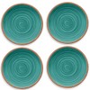 Rustic Swirl Turquoise Melamine Side Plate Set (4)