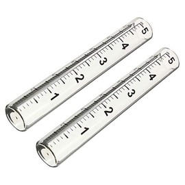 5inch Capacity Rain Gauge Glass Replacement Tube, 2PCS, for Garden Yard (Assorted Color)