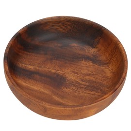 WGFOIP Wooden Salad Bowl, Food Container Serving Bowl Rustic Gourmet Settings for Salad, Fruits, Vegetables(12 * 3.5cm)