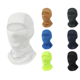 LLmoway Ski Mask Balaclava Full Face Cover Windproof Outdoor Head Hood for Men Women Snow Cycling Motorcycle Helmet Liner White