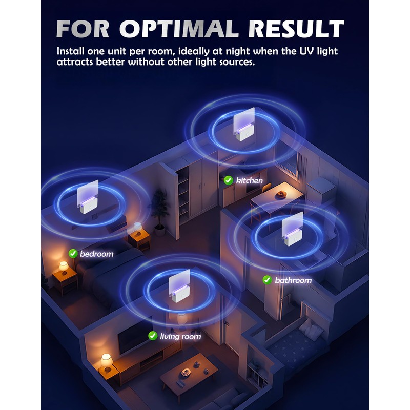 LFSYS 2 Pcs Fruit Fly Traps for Indoors (2 Device+10
