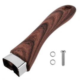 PIYANYO Brown Wood Color 170x35mm Wooden Pot Handle Milk Pot Handle Scald-Proof Long Handle Grip Replacement for Different Pots, Saucepans, Kitchen Cookware Accessories with Screws 1PCS