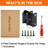 12 Pack 1/2” Overlay Semi Partial Wrap Around Cabinet Hinges(Matte