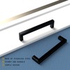 goldenwarm 5 Pack 128mm Black Drawer Handle Kitchen Cabinet Handle