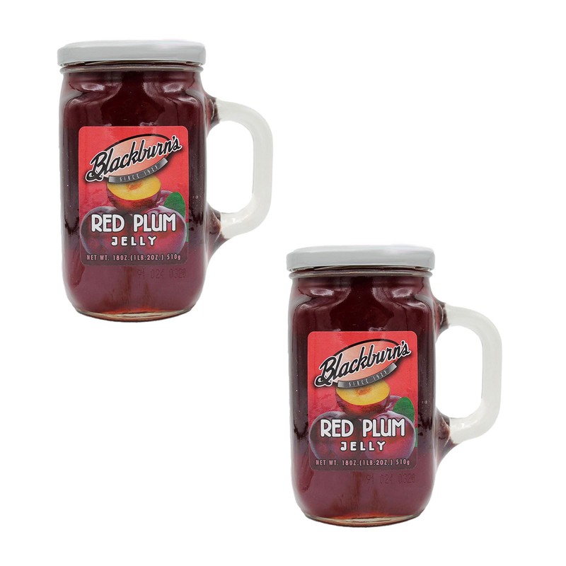 Blackburn's Red Plum Jelly in Reusable Glass Cups (2 Pack)