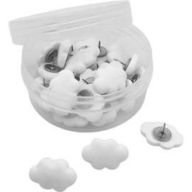 Milisten 30 Chinchetas En Forma Nube Lindas Tachuelas Decorativas para Pared Chinchetas Chinchetas para Fotos Pared Mapas O Tablón Anuncios Corcho