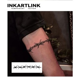 INKARTLINK Tattoo Tech, 3 Hojas Pequeño Tatuaje Semi Permanente, Tatuajes Temporales De Diseño De Arte Para Adultos, Dura 1-2 Semanas, Impermeable, Lo