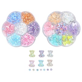 Resin 3D Nail Art Decoration, 3D Beautiful DIY Nail Ornament, Nail Art Faux Crystal, Cute Bear Shape Nail Art Decoration, Charming Nail Art Stickers, DIY Colourful Nail Art Decoration