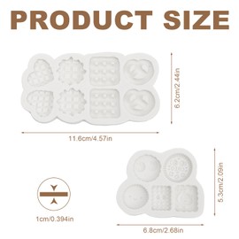 MYLERCT 2 Stück waffelform für airfryer, 9 Verschiedene Musterformen Silikon Waffelform Airfryer, Hochtemperaturbeständig Silikon Waffeleinsatz, für Waffeln, Schokolade, Pflaster