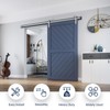 EaseLife 9 FT Brushed Nickel Sliding Barn Door Hardware Track