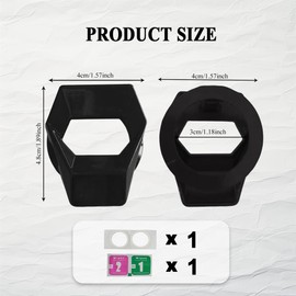 Car Engine Start/Stop Button Cover, Zinc Alloy Car Push Button Start Cover Car Power Control Trim, Universal Car Interior Accessories Key Ignition Switch Protective Cover for Cars, SUVs (Bright Black)