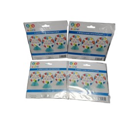 321 Party Lot of 4 321 Party Honeycomb Decorations 6" Happy Birthday 3 Pack Each NIP