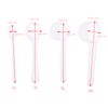 ONLYKXY 4pcs Clear Long Handle Plastic Measuring Spoons Coffee Protein