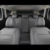 CAR PASS Piping Faux Leather Car Seat Cover Full Set,Grey