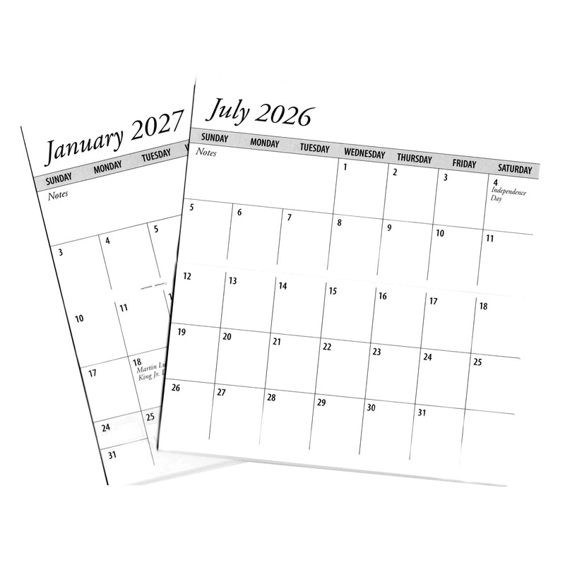 2 Year 2026 2027 Pocket Calendar Planner & Matching Debit
