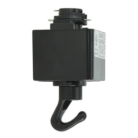 Direct-Lighting H System Track Adapter with Hook H870-BK (Black)