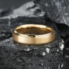 King Will GLORY 6mm Tungsten Carbide Ring 14K Gold Matte