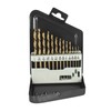 13pcs Left Handed Drill Bit Set M2 HSS with Titanium