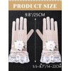 GEMILY White Tea Party Lace Gloves Mesh Wedding Gloves for