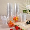 50 Pack 6 oz Plastic Dessert Cups with Lids and