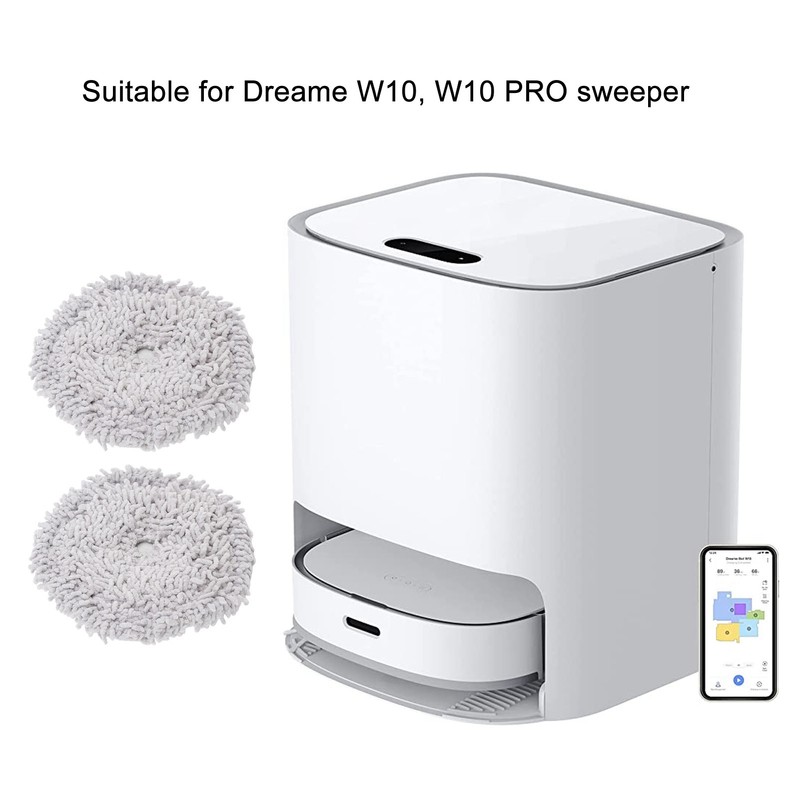 2 PCS Sweeper Cleaning Mop Cloth for Dreame W10 W10