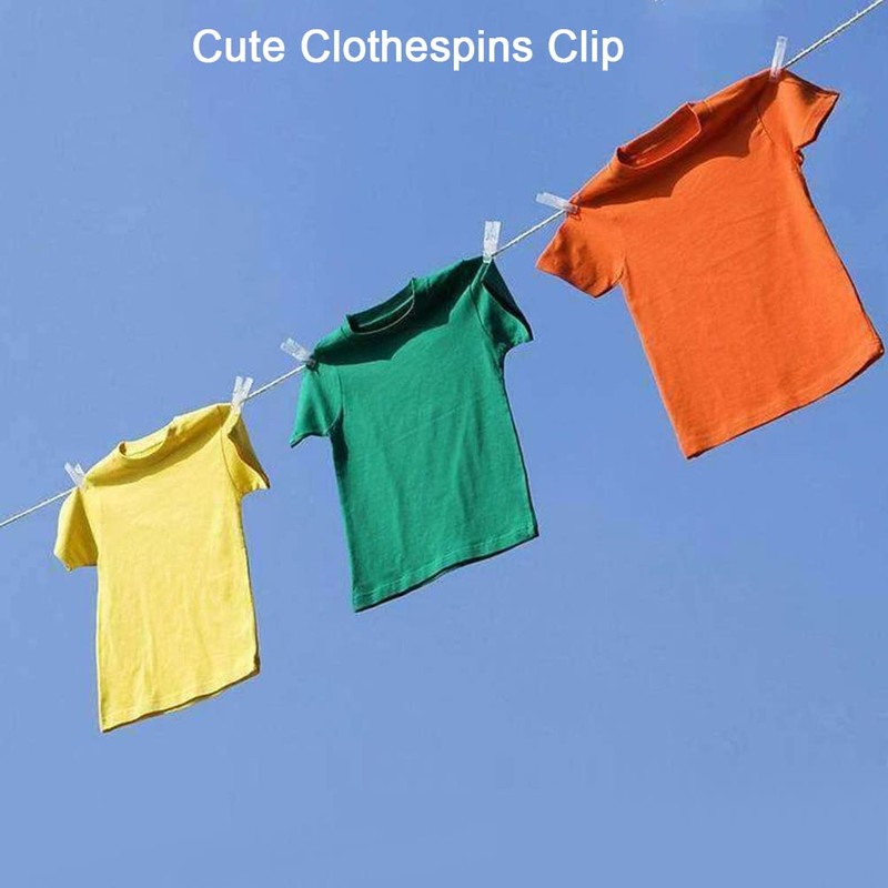 100 Pcs Mini Clear Photo Clips, Mini Clothespins Clip, Clothes