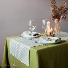 Linen & Cotton Hygge Tablecloth 100% Linen, 140 x 200cm