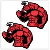 Skino Eu® Set of 2 Vinyl Car Stickers Animal Bull