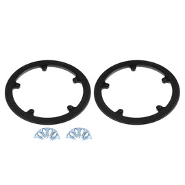 X AUTOHAUX 2pc 44 Teeth 8.5cm 5 Holes Bicycle Bike Crankset Chain Wheel Cover Protector Chain Wheel Protective Cover Black