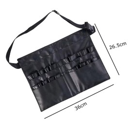 Esforzarse Makeup Bag Beauty Case, Makeup Brush Bag with Belt for Cosmetic Brushes, Portable Bag, Travel Makeup Brush Holder with Adjustable Belt (Black) No, No, No, No