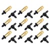 30Pcs Adjustable Copper Atomizing Nozzles with Tee Connectors Garden Cooling