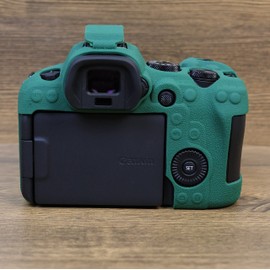 BMAOLLONGB R6/R6 II Case, Fullbody Ultra-thin Lightweight Rubber Soft Silicone Housing Case Bag Cover for Canon Eos R6/R6 Mark II (Green)