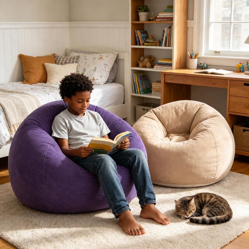 2 Pcs Inflatable Bean Bag, No Filler, for Kids Adults,