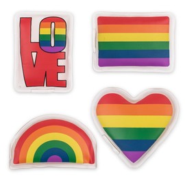 Hand Warmer Pocket Warmer Sets Finger Warmer Against Cold Hands in Winter (Set of 4 Rainbow Pride)