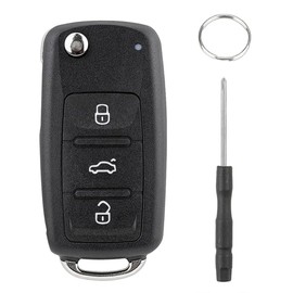 Chaexii VW Golf Key Fob for VW Seat Ibiza Key Case for Volkswagen Transporter Polo Key Cover for Skoda Key Shell for VW Caddy Keys for VW MK5 Key Accessories with Keyring＆ Screwdriver