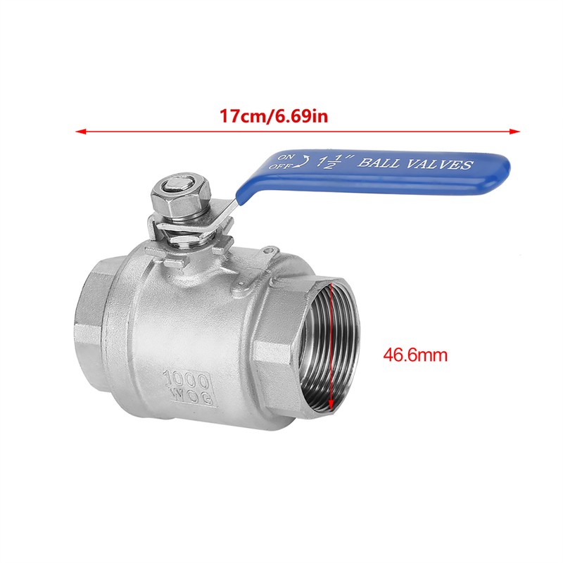 304 Stainless Steel Two Piece Full Port Female Thread Ball