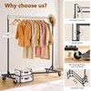 Hoctieon Z Rack, Rolling Clothes Racks with Z-Base, Heavy Duty