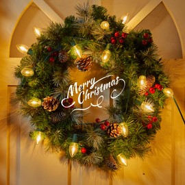 Vintage C9 LED Christmas Lights, 100 Feet C9 String Lights with 100 LED C9 Plastic Bulbs, Waterproof Connectable Lights for Christmas Tree Roofline Garden Patio Backyard Cafe Decor, Warm White