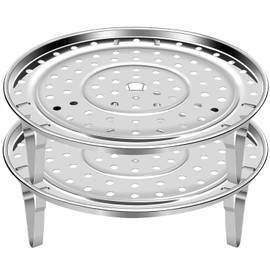 Steamer Rack for Cooking,18/8 Stainless Steel Steaming Rack,8.7 Inch Steam Tray with Removable Legs for Steamer Cookware Baking Instant Pressure Cooker Multi-functional Steamer Basket