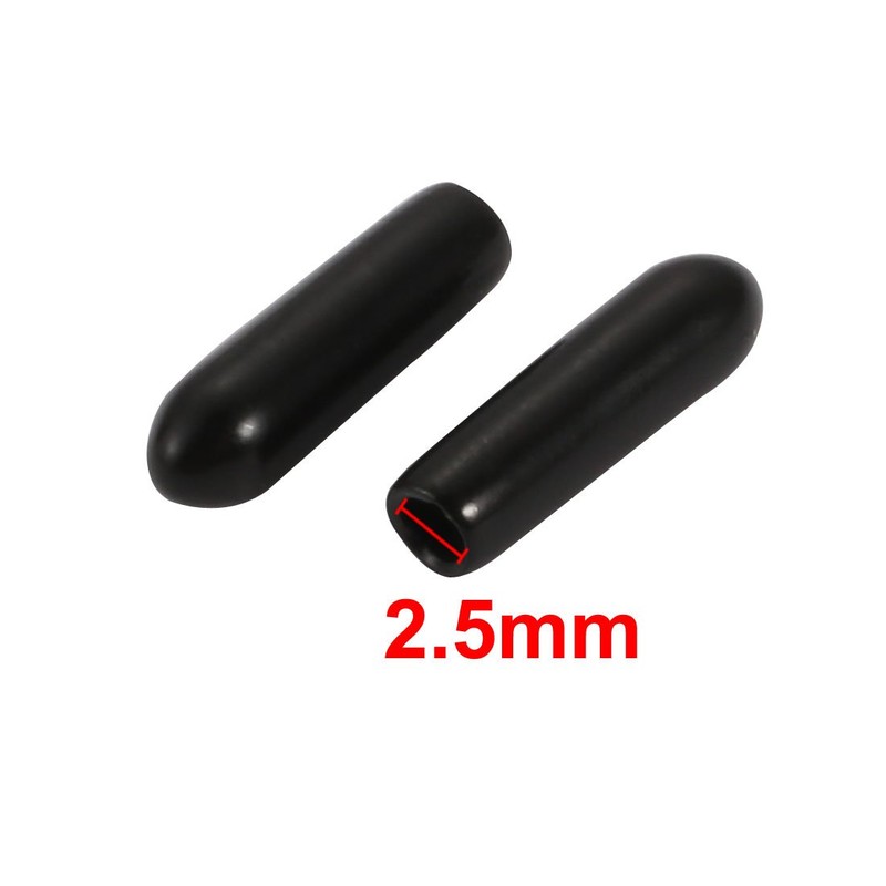 uxcell 200pcs 2.5mm Inner Dia PVC Flexible Vinyl Cap Screw