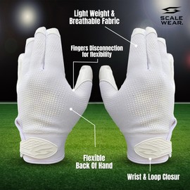 SFIA Football Receiver Gloves One Color - PRO Skull Stealth Grip Silicone Palms Adult Men Youth Sticky Boost Sports Game Battle