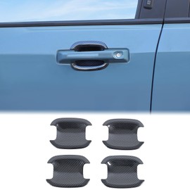 Aunginsy Exterior Door Handle Bowl Trim Cover Compatible with Ford Maverick 2022-2025 Ford Bronco Sport 2021-2025 Outside Door Handle Cup Bowl Cover Scratches Protector Decorative Sticker Accessories