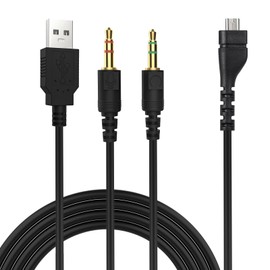 Arctis 3 Audio Cable Cord Replacement for SteelSeries Arctis 7, Arctis 5, Arctis 3, Arctis Wireless, Arctis Pro Gaming Headset (2 in 1, 5.9ft)