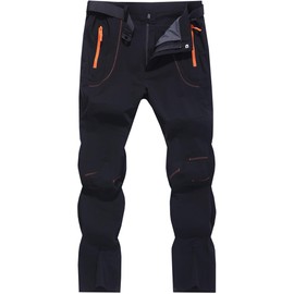 Men's Hiking Cargo Pants Outdoor Water Resistant Lightweight Quick-Dry Fishing Travel Work Camping Pants Athletic Apparel, namely, Pants Black 40