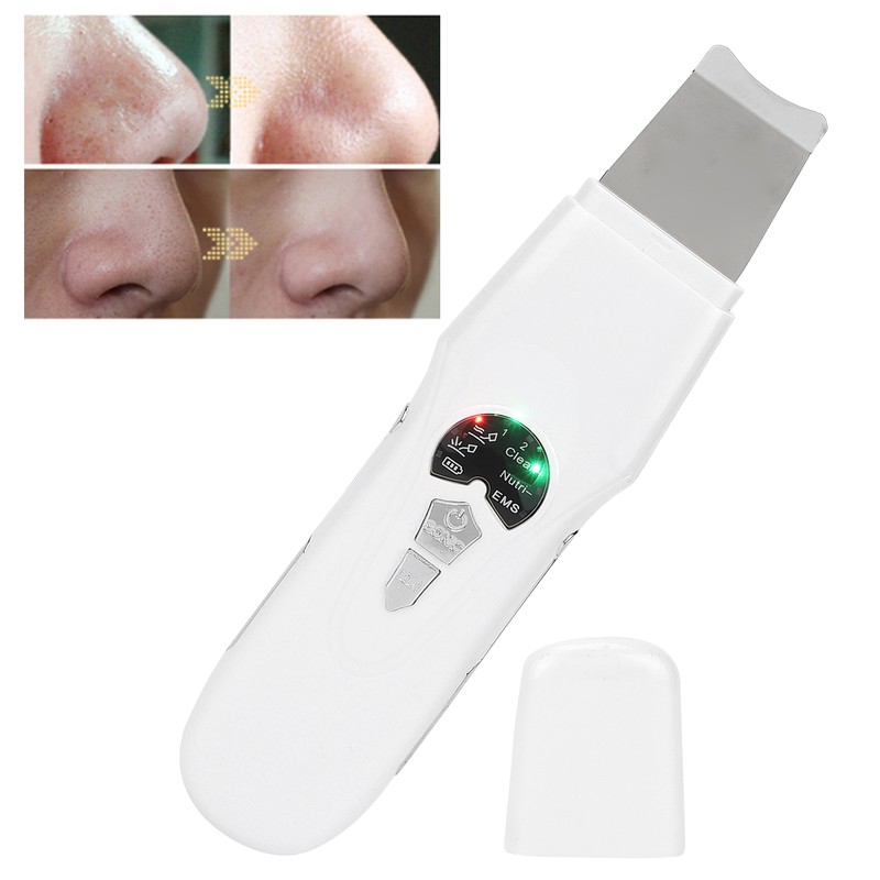 Facial Skin Scraper Ultrasonic Skin Scrubber Spatula 2 Gears Vibration