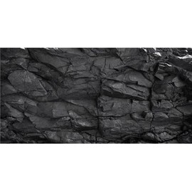 MIRRORANG 61 x 30 cm Stone Aquarium Background Black Rock Fish Tank Poster Backdrop Rocky Terrarium Background Vinyl Background