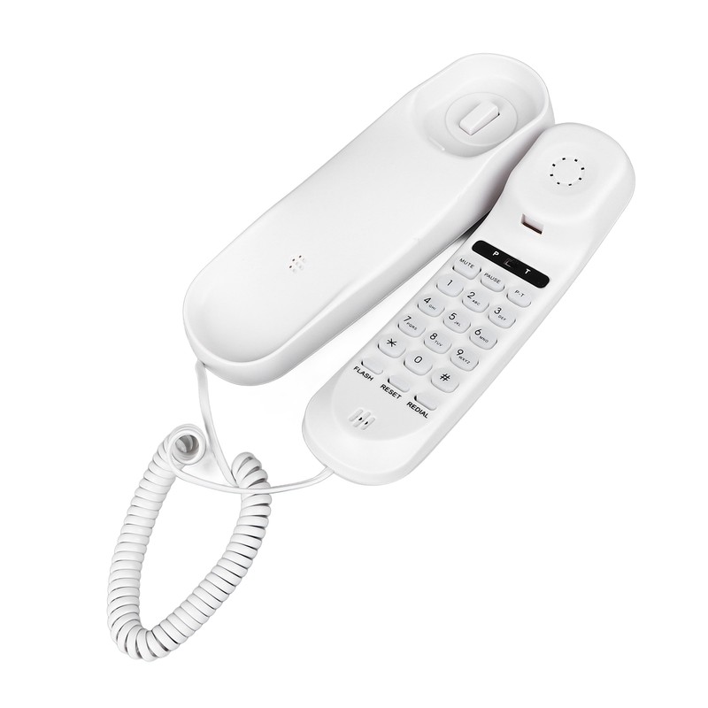 Wall Mountable Telephone Multifunctional Clear Sound Corded Landline Phone for