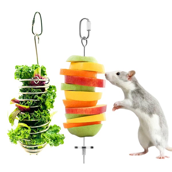 Coalinker Rat Enrichment Toys 2 Pack, Stainless Steel Rat Foraging