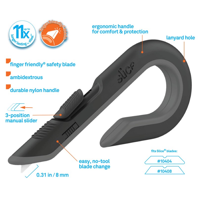 Slice Box Cutter, Heavy Duty Utility Knife, Safe Ceramic Blade